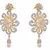 Fab Floral  Cz Diamond Dangler Earrings.