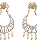 Charismatic Cz American Diamonds Chand Bali Earrings