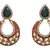 JFL - Beautiful Red n Green One Gram Gold Plated Earring Studded with Polki, Diamond 