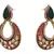 JFL - Beautiful Red n Green One Gram Gold Plated Earring Studded with Polki, Diamond 