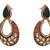 JFL - Beautiful Red n Green One Gram Gold Plated Earring Studded with Polki, Diamond 