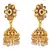 JFL - Wonderful Designer Red One Gram Gold Plated Jhumka Studded with Polki