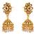 JFL - Wonderful Designer Red One Gram Gold Plated Jhumka Studded with Polki