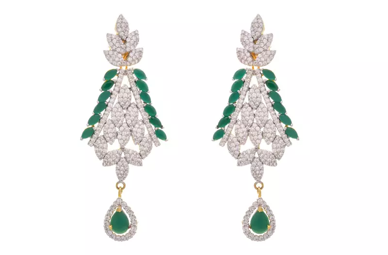Magically Magnetic Cz Diamond Designer Earrings.