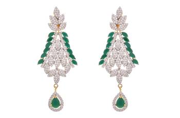Magically Magnetic Cz Diamond Designer Earrings. 1