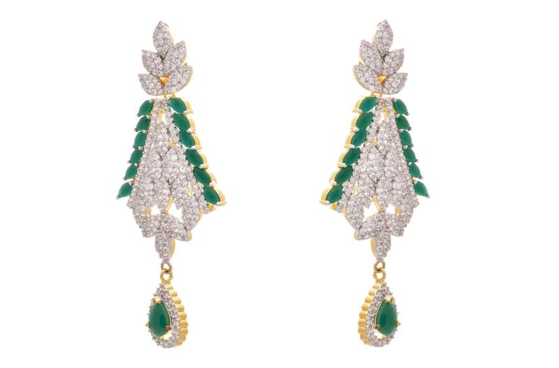 Magically Magnetic Cz Diamond Designer Earrings.