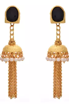 Bewitching Black Gold Designer Jhumka