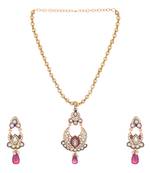 Salmon Studded Pendant Set