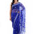Ada Hand Embroidered Royal Blue Faux Georgette Lucknow Chikankari Saree With Blouse
