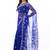 Ada Hand Embroidered Royal Blue Faux Georgette Lucknow Chikankari Saree With Blouse