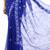 Ada Hand Embroidered Royal Blue Faux Georgette Lucknow Chikankari Saree With Blouse