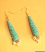 Turquoise Hand Carved Earrings