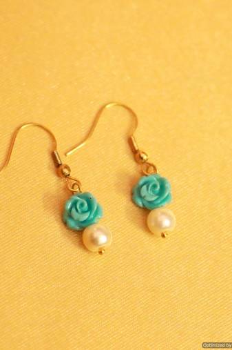 Turquoise & Pearl Earrings