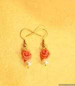 Coral & Pearl Earrings