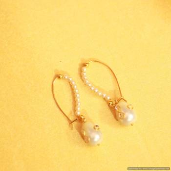 Elegant Pearl & Kundan Hoops 1