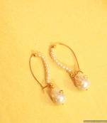 Elegant Pearl & Kundan Hoops