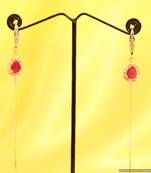 Ruby Diamond Look Sui Dhaga Earrings
