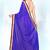 Royal blue and cream embroidered jacquard saree with blouse