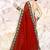 Red embroidered georgette saree with blouse