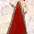 Red embroidered georgette saree with blouse