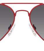 Red Metalic Frame Black Gradient Lens Aviator Sunglasses