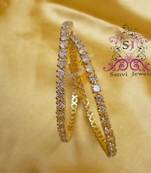 Single Line Diamond Look Bangle