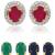 Multi_Color 7 pair of earrings including 1 interchangeable 6 in 1 pack