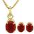 Multi-Colour Combo of  Pendants with Chain & Earrings
