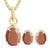Multi-Colour Combo of  Pendants with Chain & Earrings