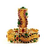 Micro Gold Platted Cz Stone,Polki With Skrew System Bangles