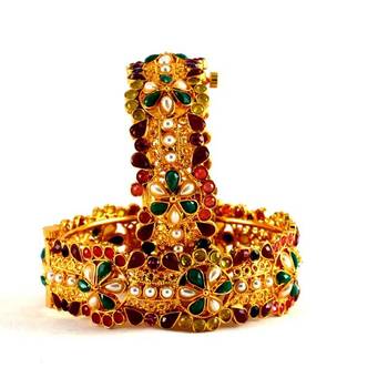 micro gold plated cz stone polki screw earrings 1