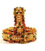 micro gold platted cz stone,polki with skrew system bangals size-2.4,2.6,2.8