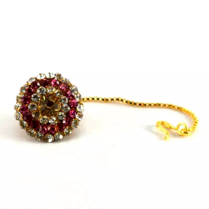 Rajasthani Lakh Borla With Rhinestones Embedded