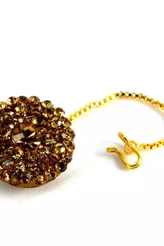 Rajasthani Lakh Borla With Rhinestones Embedded