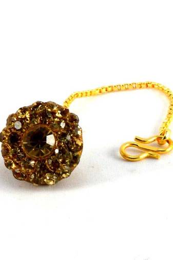 Rajasthani Lakh Borla With Rhinestones Embedded