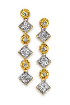 Sterling Silver Square Shape Earring