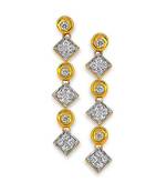 Sterling Silver Square Shape Earring