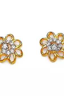 Sterling Silver Simple Flower Shape Earring