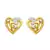 Sterling Silver Traditional Heart Shape Earring