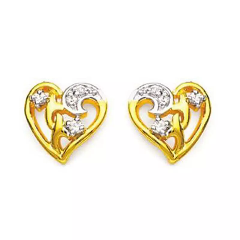 Sterling Silver Traditional Heart Shape Earring