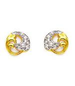 Sterling Silver Fancy Swirl Glass Shape Earring