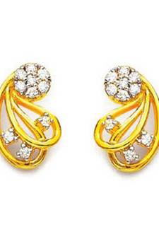 Sterling Silver Fancy Flower Shape Earring