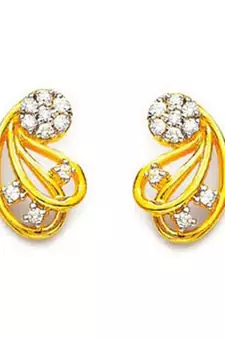 Sterling Silver Fancy Flower Shape Earring