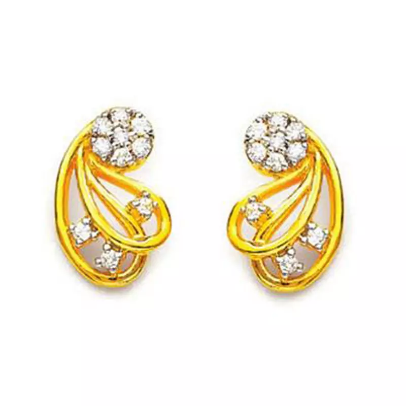 Sterling Silver Fancy Flower Shape Earring