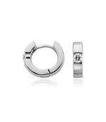 Sterling Silver Round Baly Shape Diamond Earring