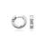 Sterling Silver Round Baly Shape Diamond Earring