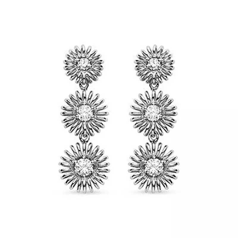 Sterling Silver Amazing Flower Shape Earring