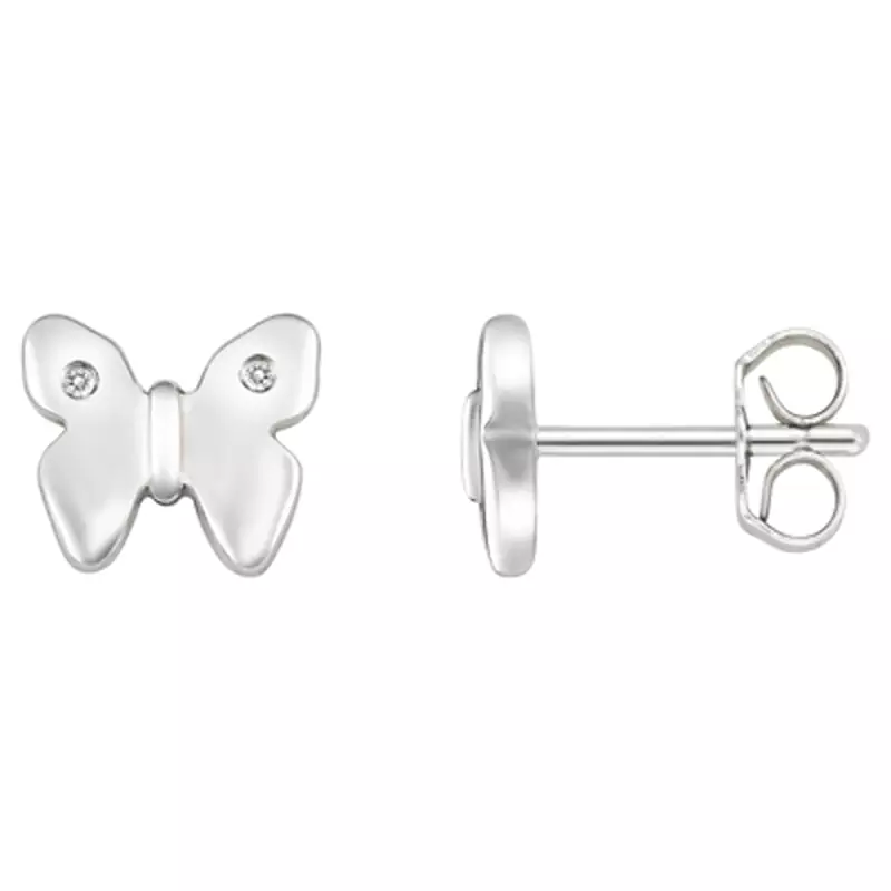 Sterling Silver Classic Butterfly Fashion Earring