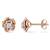 Sterling Silver Beautiful Stunning Flower Shape Diamond Earring