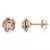 Sterling Silver Beautiful Stunning Flower Shape Diamond Earring